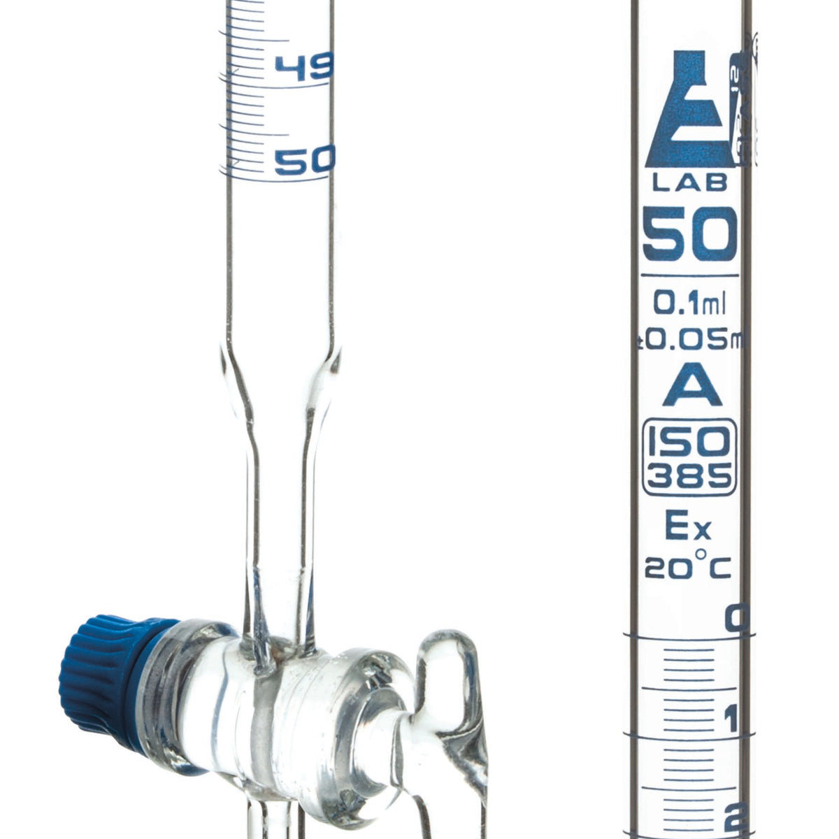 Borosilicate Glass ASTM Graduated Burette with Glass Key Stopcock