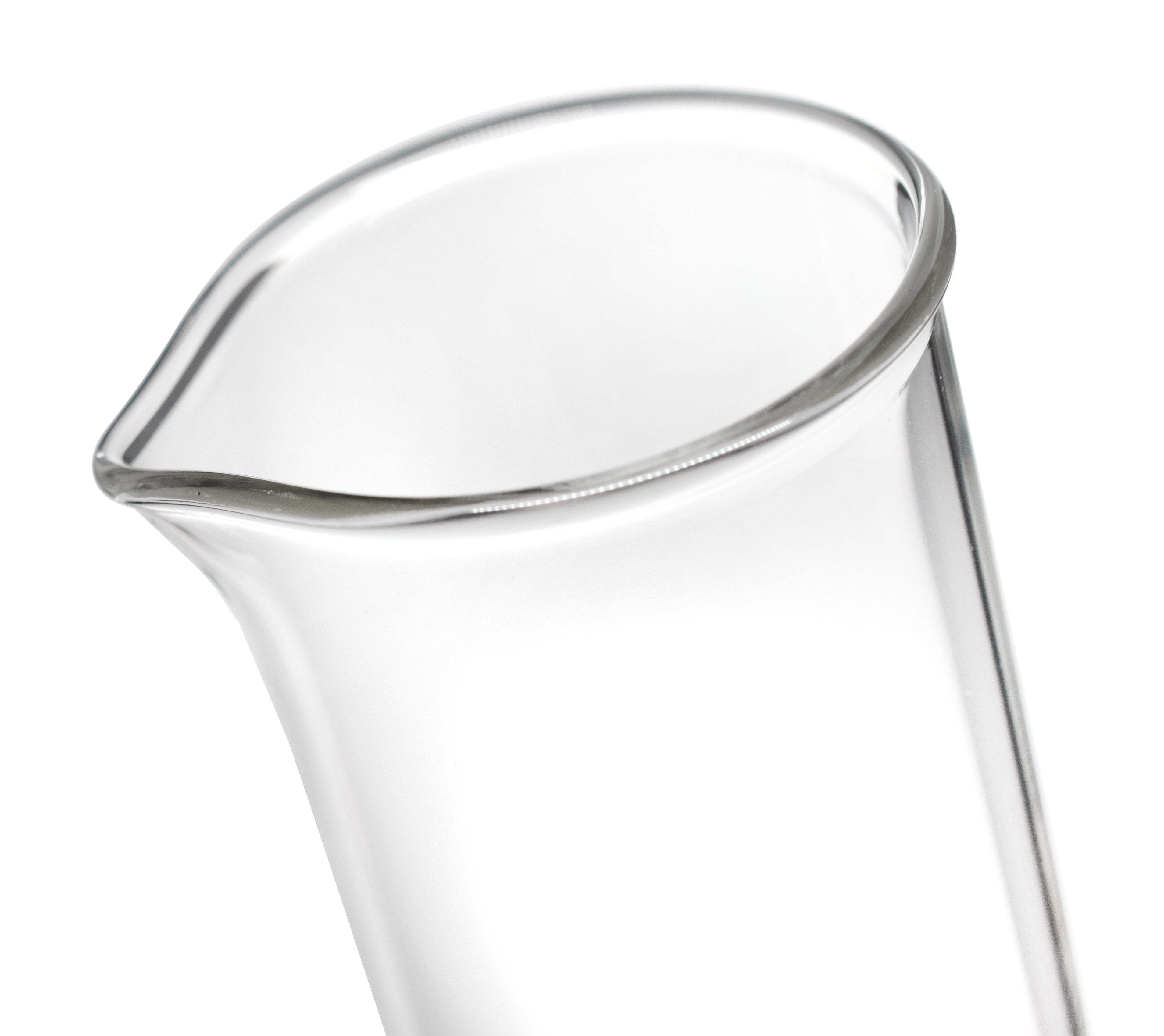 Borosilicate Glass Graduated Cylinder with Guard, 500 ml, 5.0 ml Graduation, Class B, ASTM, Autoclavable